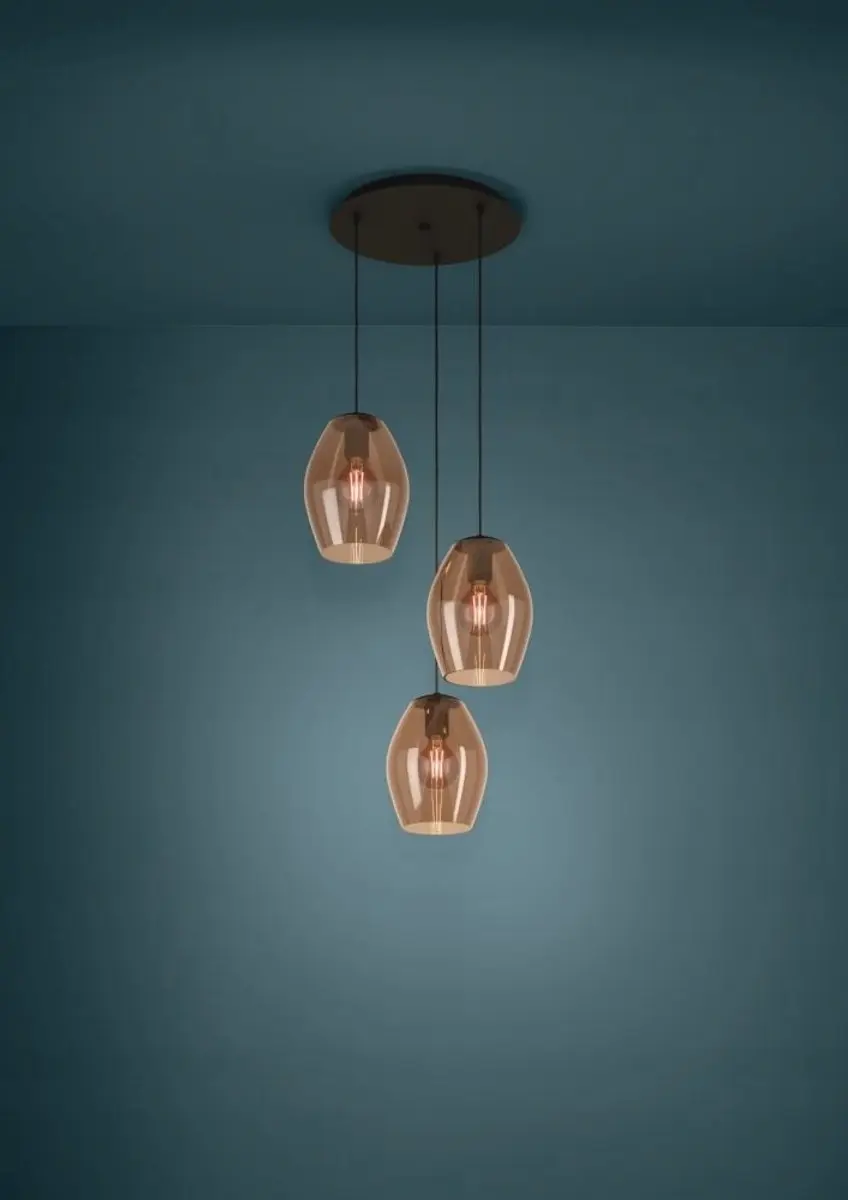 Eglo Estanys 1 Hanglamp - 3 lichtpunten Zwart - afbeelding 5 van 5