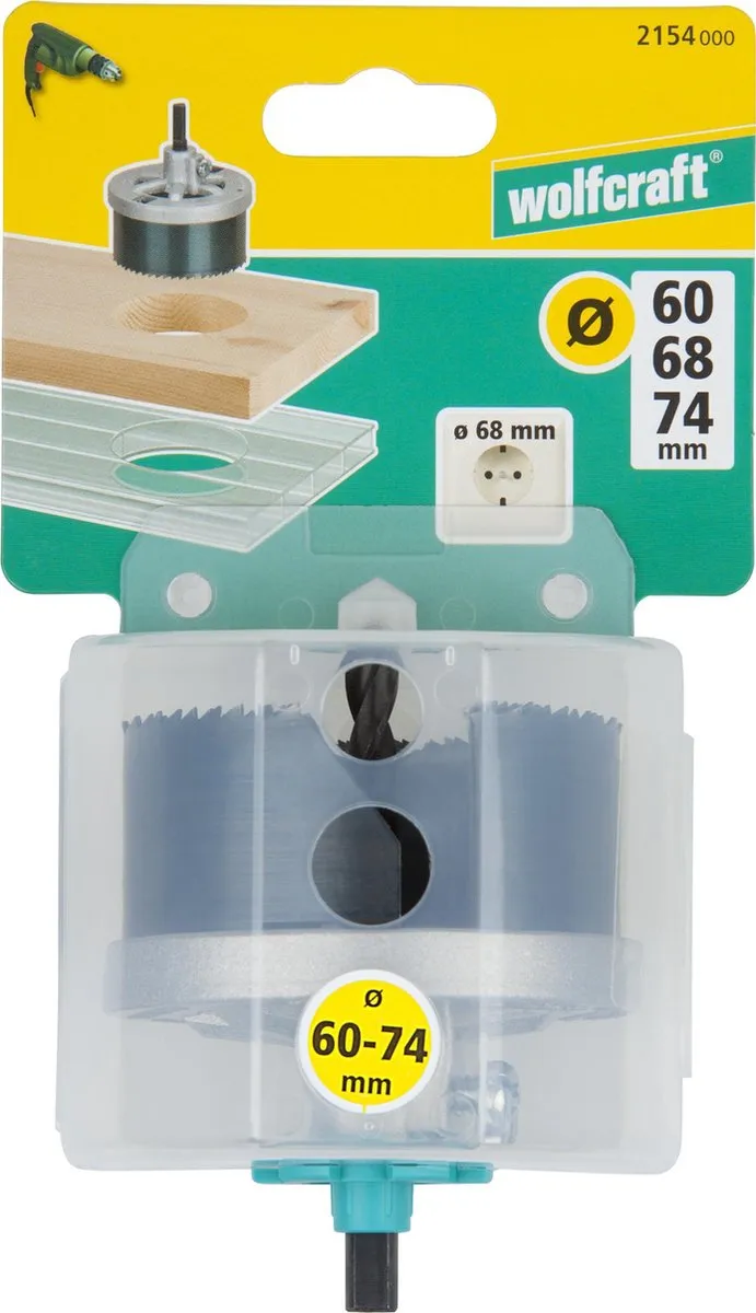 Wolfcraft Multikransgatenzaag Professional Ø 74mm - 3-delig