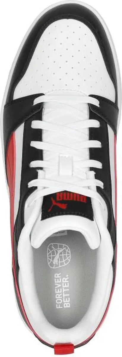 Puma Rebound v6 Low Sneakers - Wit/Rood/Zwart - afbeelding 5 van 6