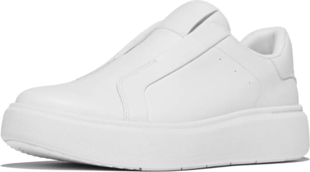 FitFlop Rtg Leather Laceless Sneakers WIT