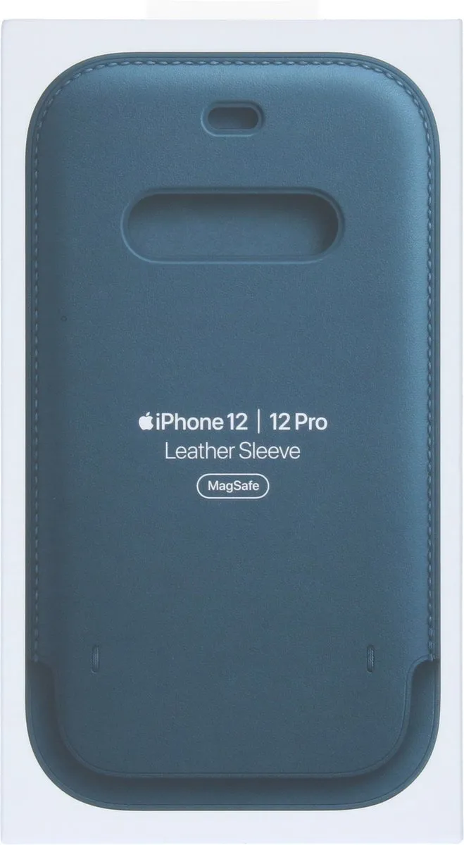 Apple Leren Hoesje MagSafe iPhone 12/Pro - MHYD3ZM/A - Baltic Blue - afbeelding 6 van 6