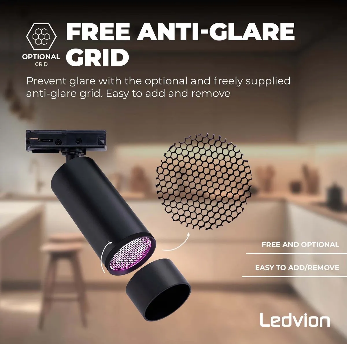 Ledvion Smart LED Railverlichting 2M - 5 Spots RGBW Zwart