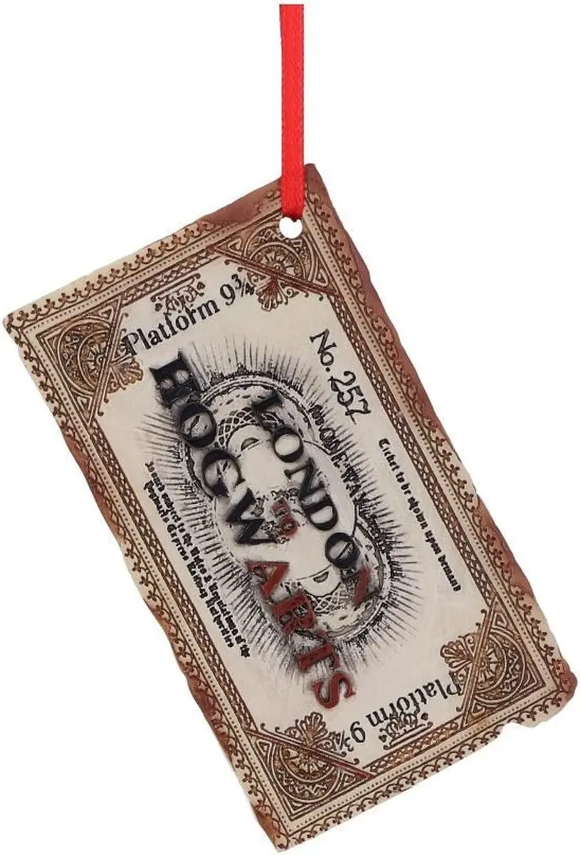 Harry Potter Nemesis Now Kerstballen - Zweinstein Ticket - 6 Stuks - afbeelding 6 van 6