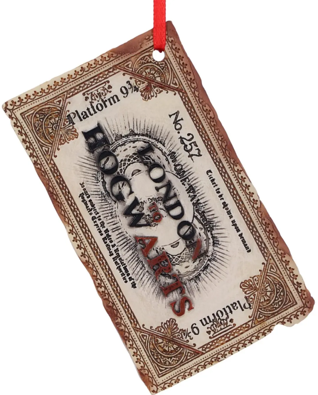 Harry Potter Nemesis Now Kerstballen - Zweinstein Ticket - 6 Stuks - afbeelding 2 van 6