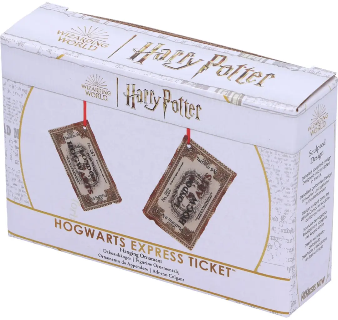 Harry Potter Nemesis Now Kerstballen - Zweinstein Ticket - 6 Stuks - afbeelding 3 van 6