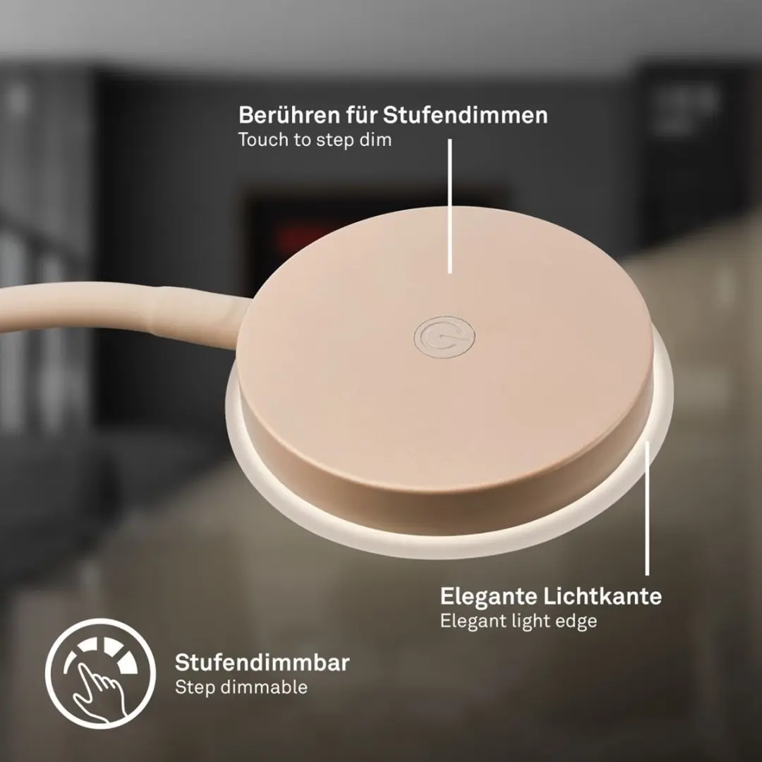Briloner MEGG LED Tafellamp - Beige 800lm - afbeelding 3 van 6