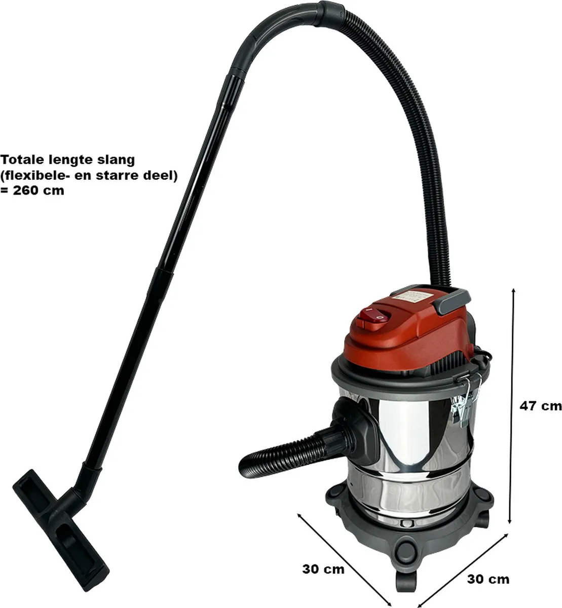 Shark Vacuum Cleaner Nat & Droog Stofzuiger 1200W - 15L RVS Reservoir