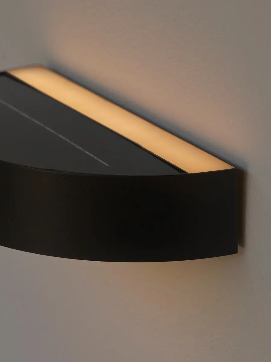 Nordlux Monay Solar Wandlamp LED - Zwart - afbeelding 3 van 6
