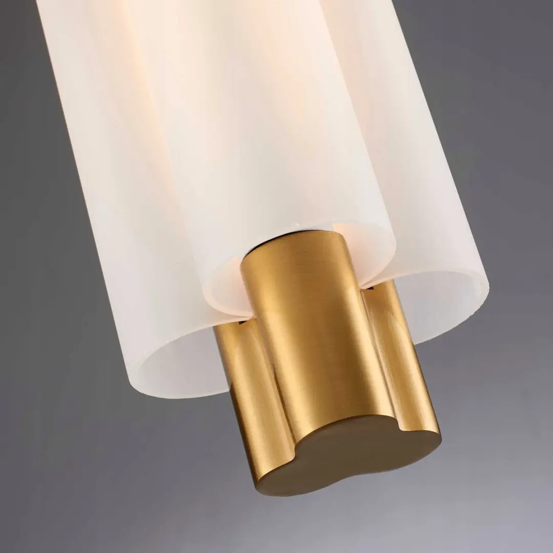 OSMO Hanglamp Melkglas Gouden Afwerking 3 Cilinders