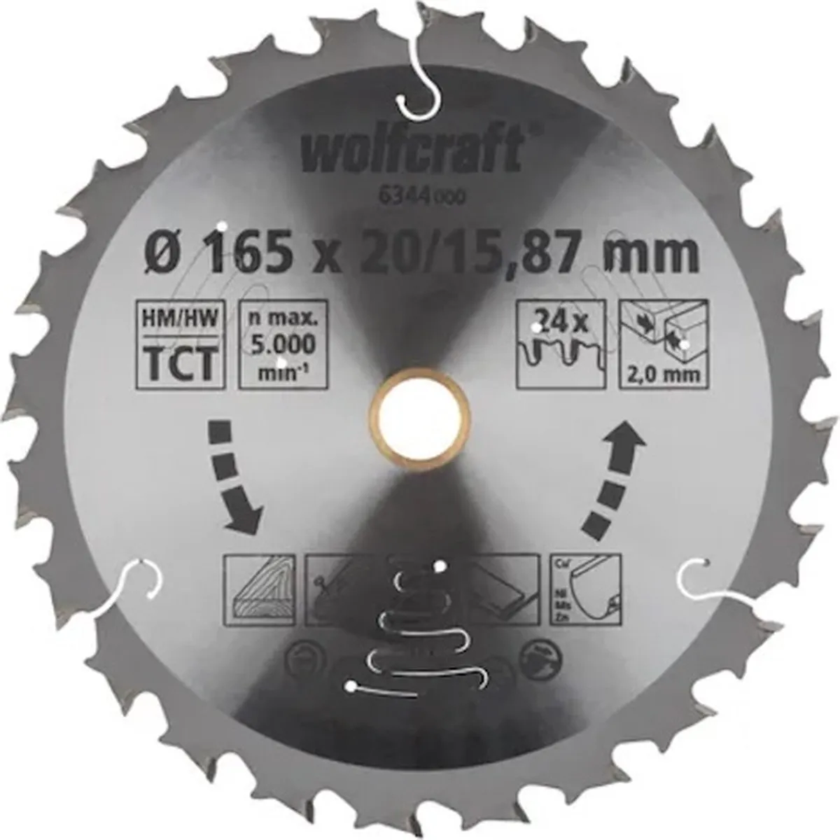 Wolfcraft Lila Cirkelzaagblad 165mm