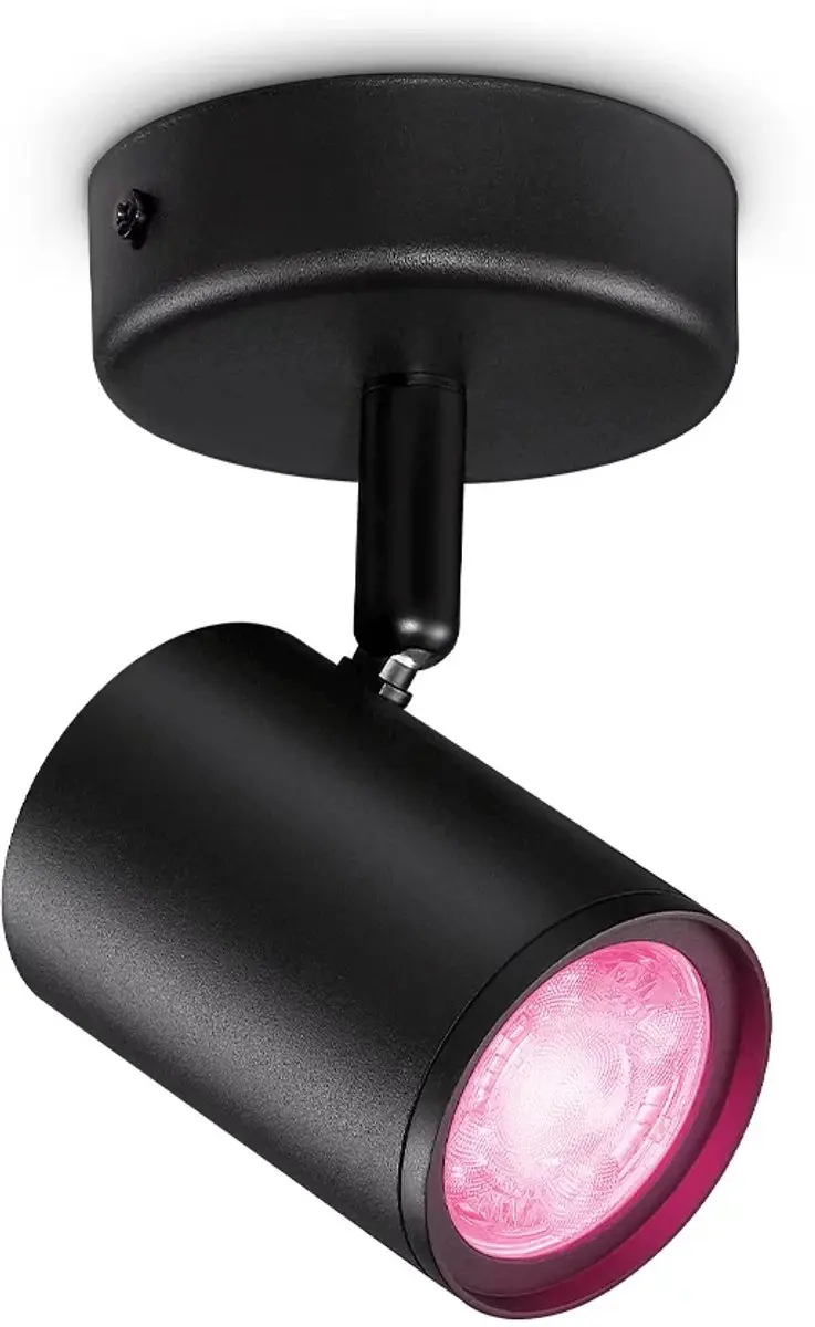 Philips Smart Lighting Opbouwspot RGB GU10 345lm - Zwart - afbeelding 3 van 6