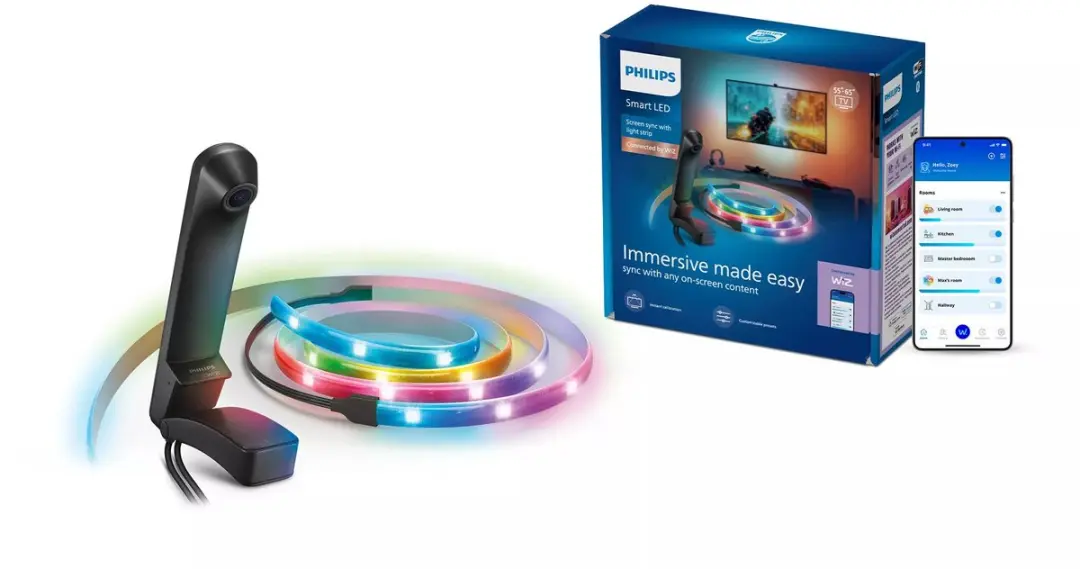 Philips Smart Lighting Screen Sync RGBIC LED-strip 369cm - Zwart - afbeelding 2 van 6
