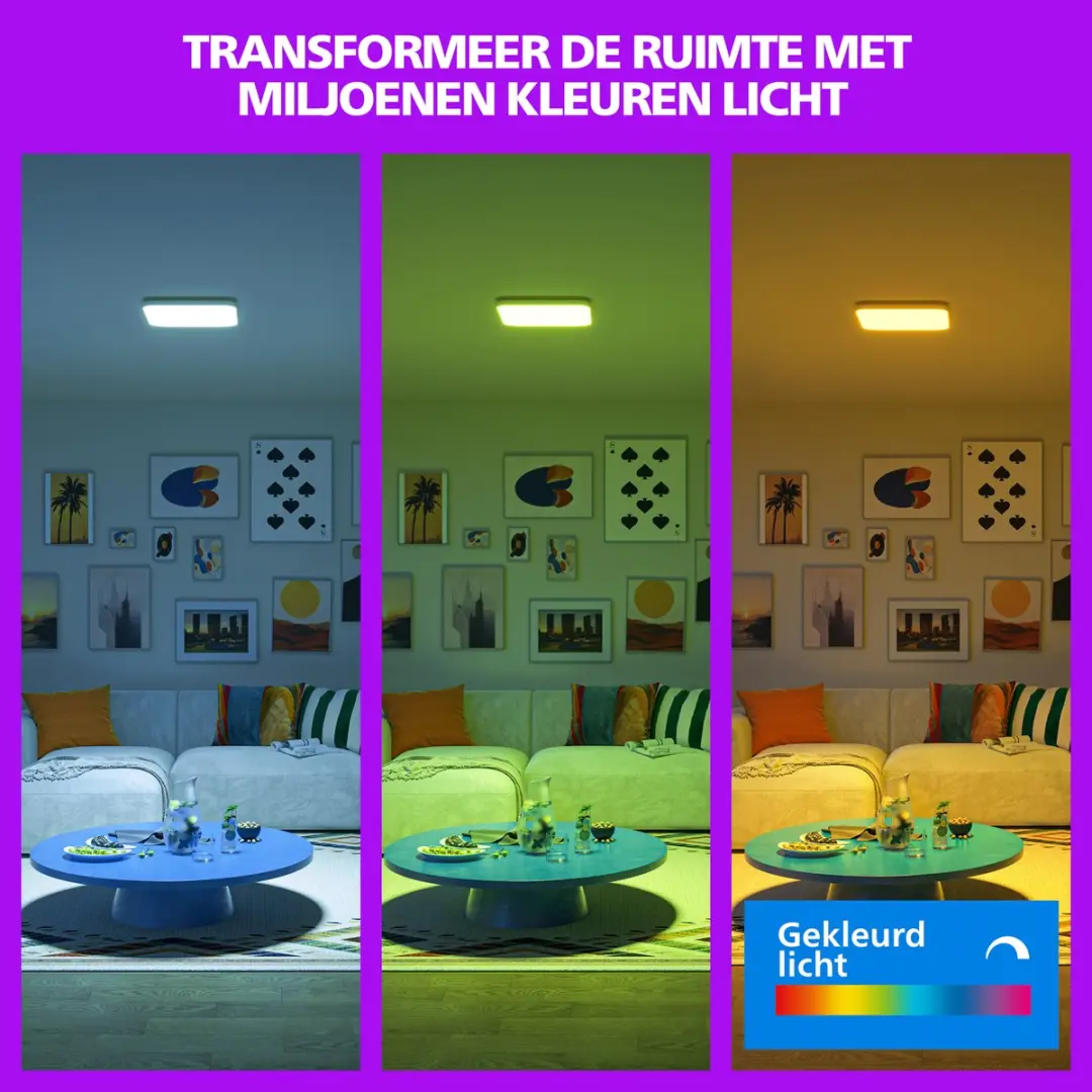 Philips Smart Lighting Plafondlamp 24W RGBW - Wit - afbeelding 4 van 6
