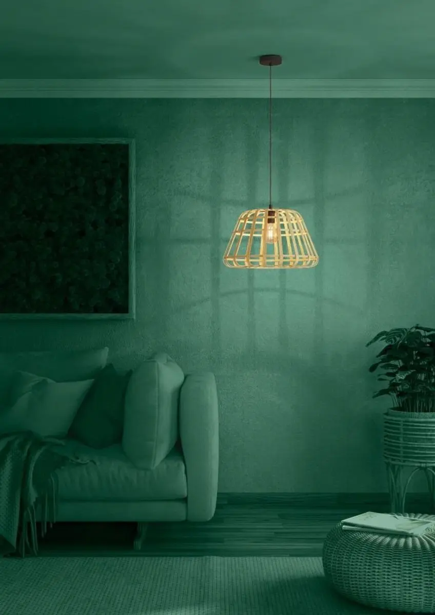 Eglo Montezuelo Hanglamp - Zwart Metaal & Hout - afbeelding 4 van 5