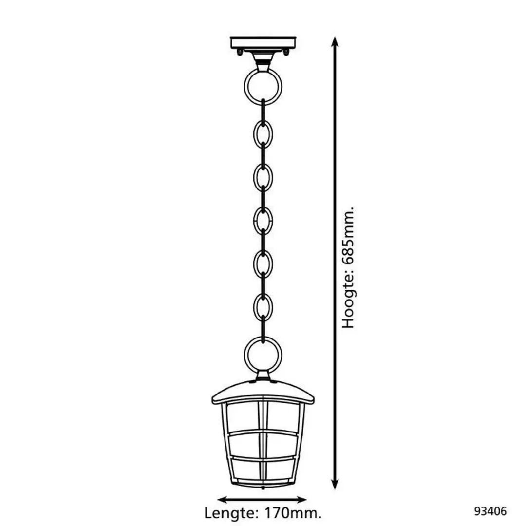 Eglo Aloria Hanglamp Zwart Ø170mm - afbeelding 6 van 6