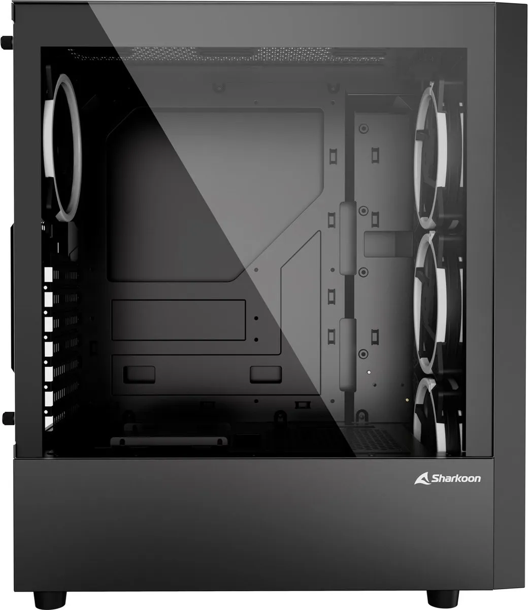 Sharkoon RGB Wave ATX Box - Zwart