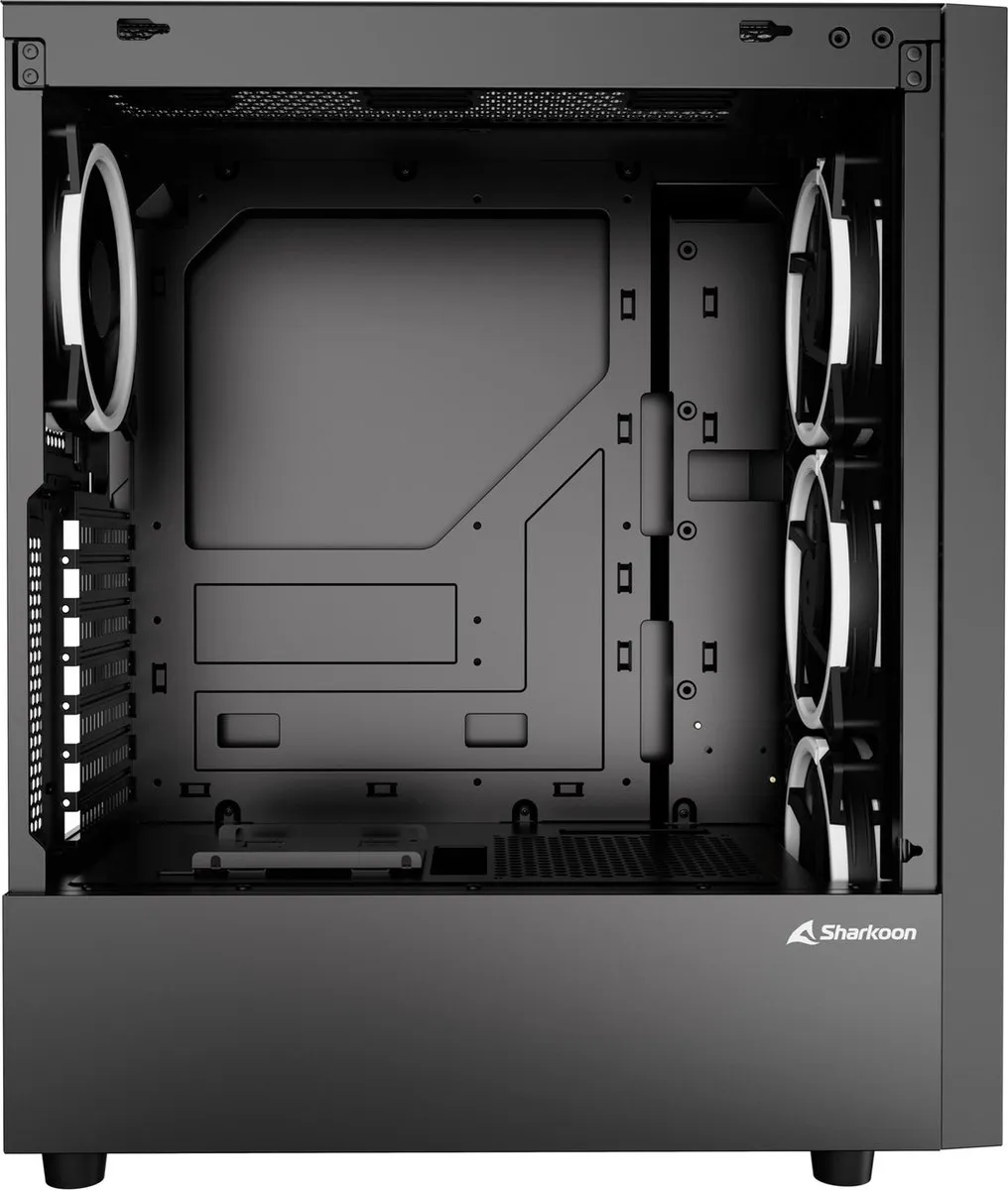Sharkoon RGB Wave ATX Box - Zwart