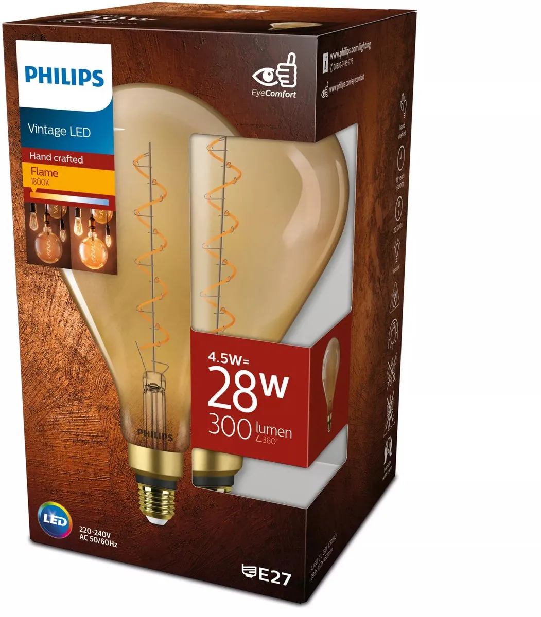 Philips LED Giant Spiraal Goud 25W E27 - Warmwit