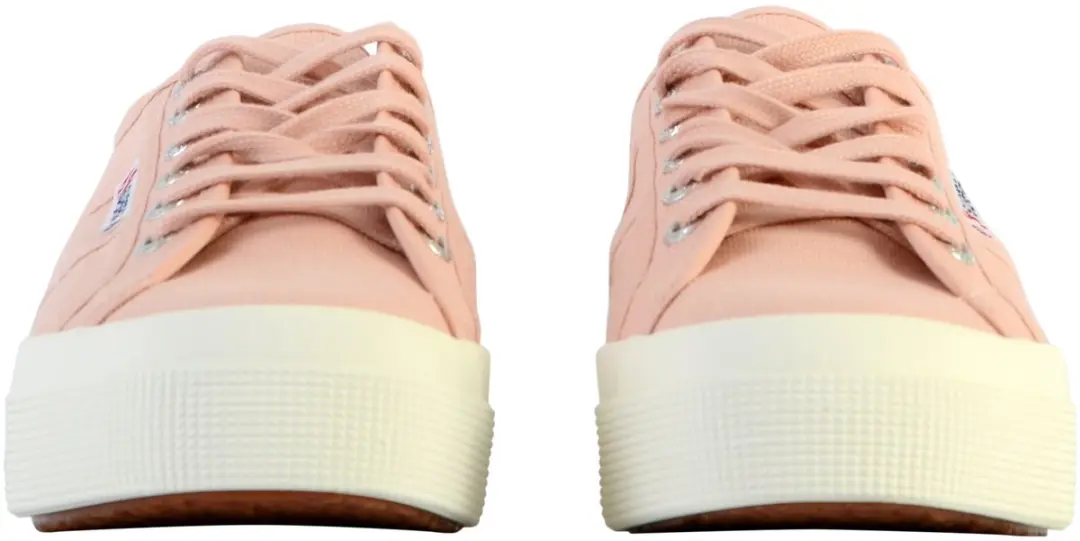 Lage sneakers met veters en plateauzool