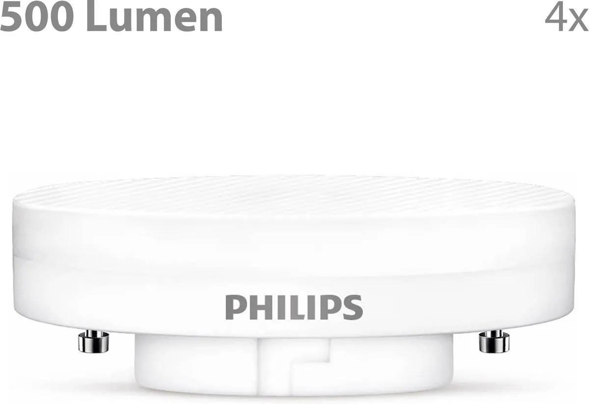 Philips LED GX53 Spotlamp 5.5W Warmwit - 4 Stuks