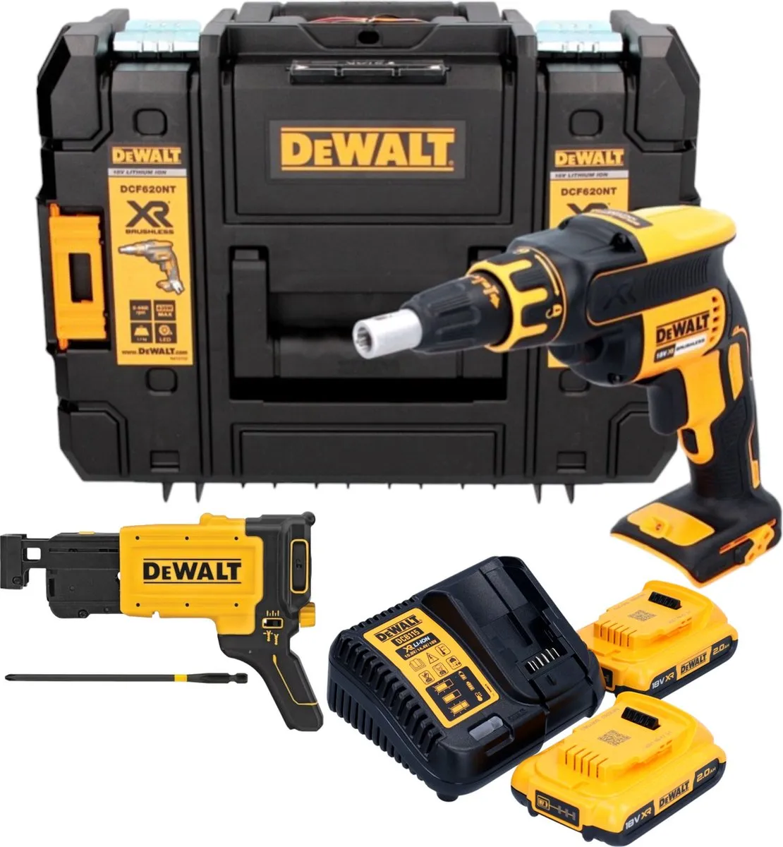 DeWalt DCF620D2T Droogbouwschroevendraaier 18V 30Nm