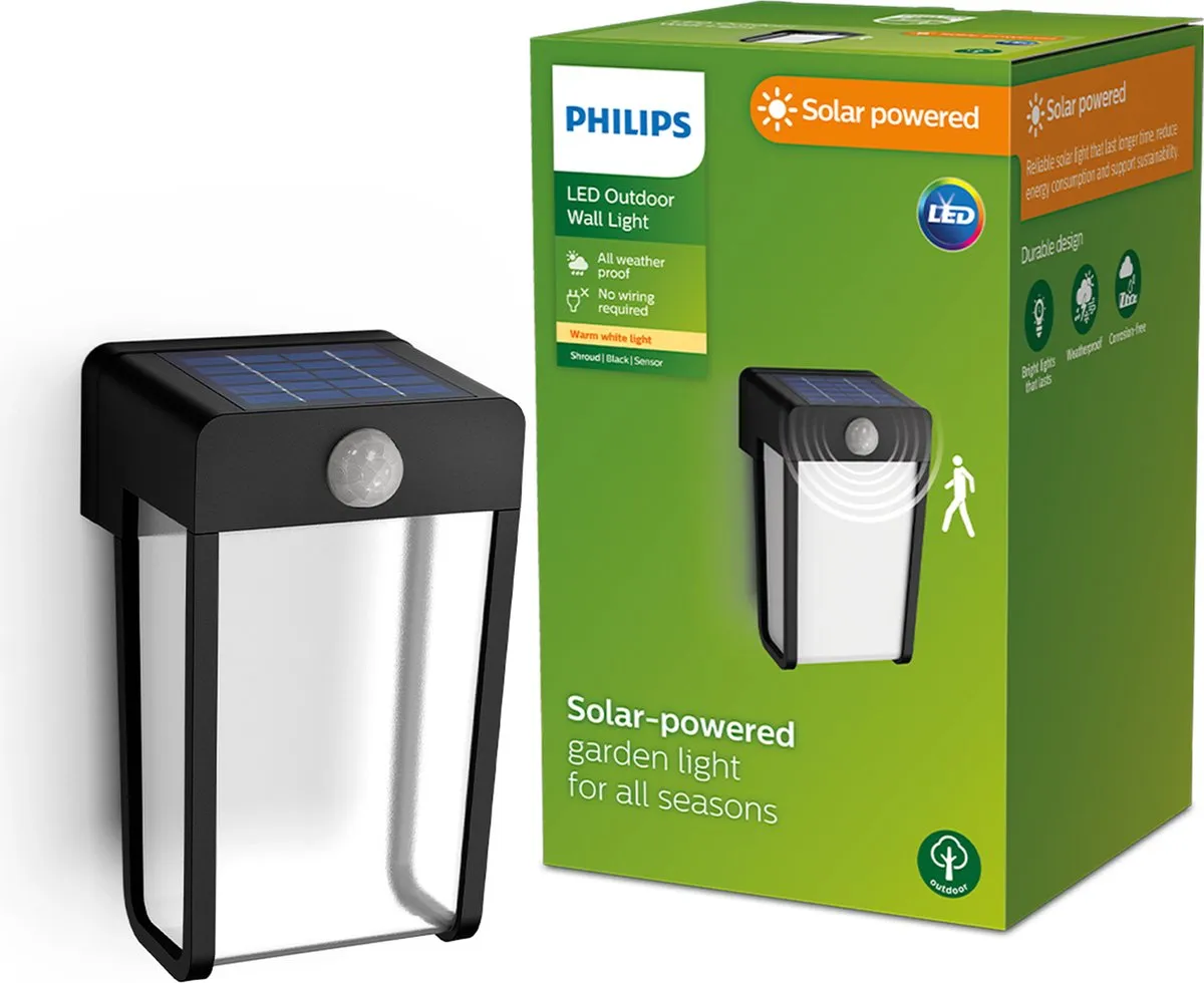 Philips LED Shroud Solar Wandlamp 2.3W