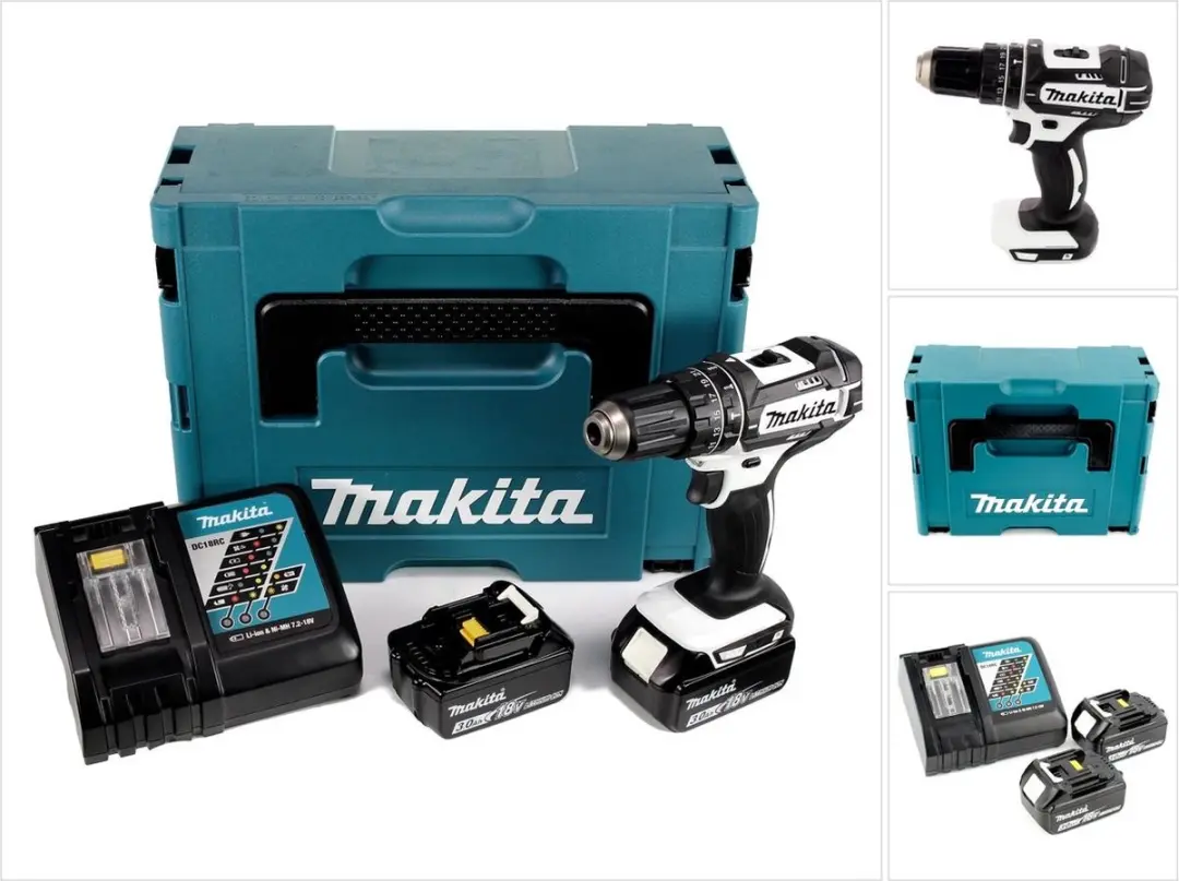 Makita DHP482RFWJ Klopboormachine 18V - 2x 3.0Ah - afbeelding 2 van 6