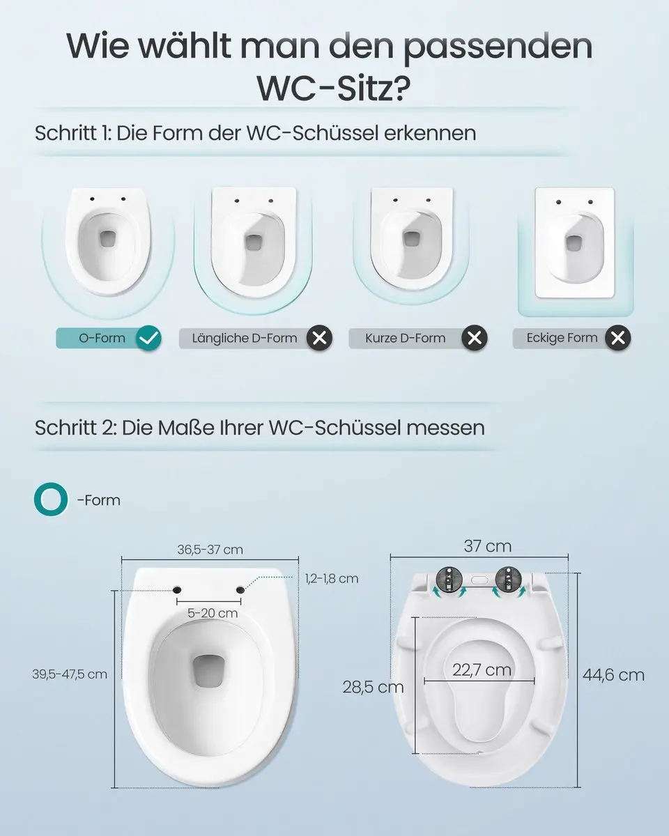 Songmics Toiletbril - Wit - afbeelding 2 van 6