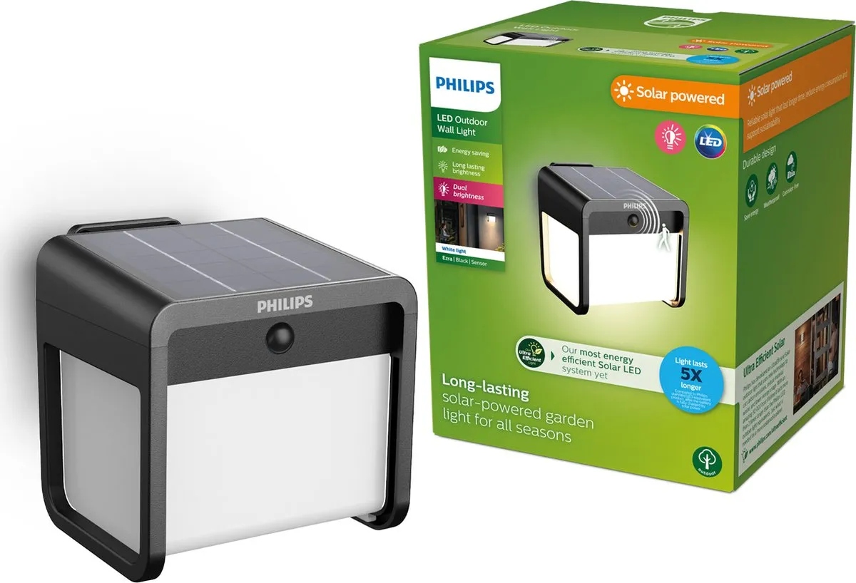 Philips Ezra Wandlamp Zwart