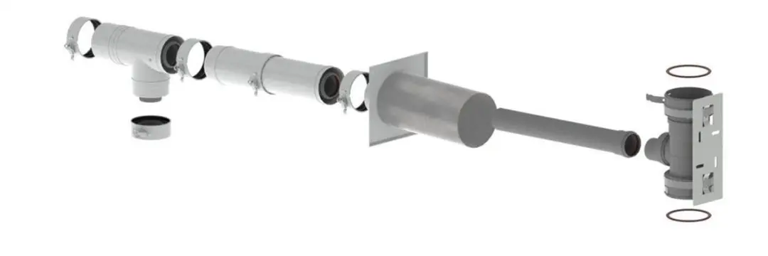 Remeha PPS-basisbouwpakket RUM1, verbindingsstuk ketel-schacht 60/100, M82110