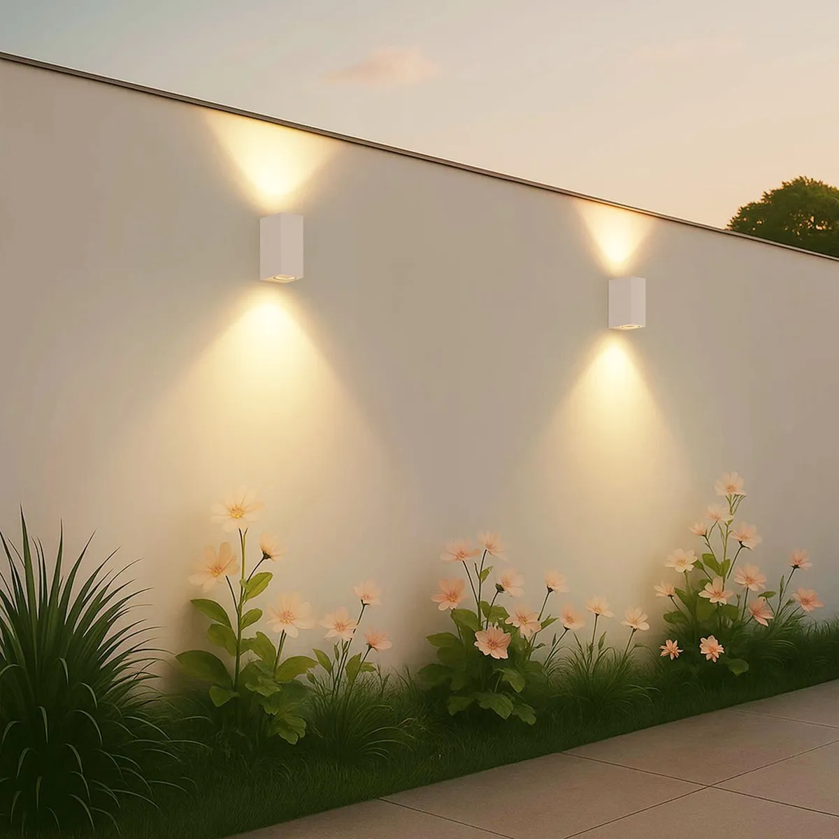 Ledvion Wandlamp Buiten Cube GU10 - 2 Lichtpunten - Beige