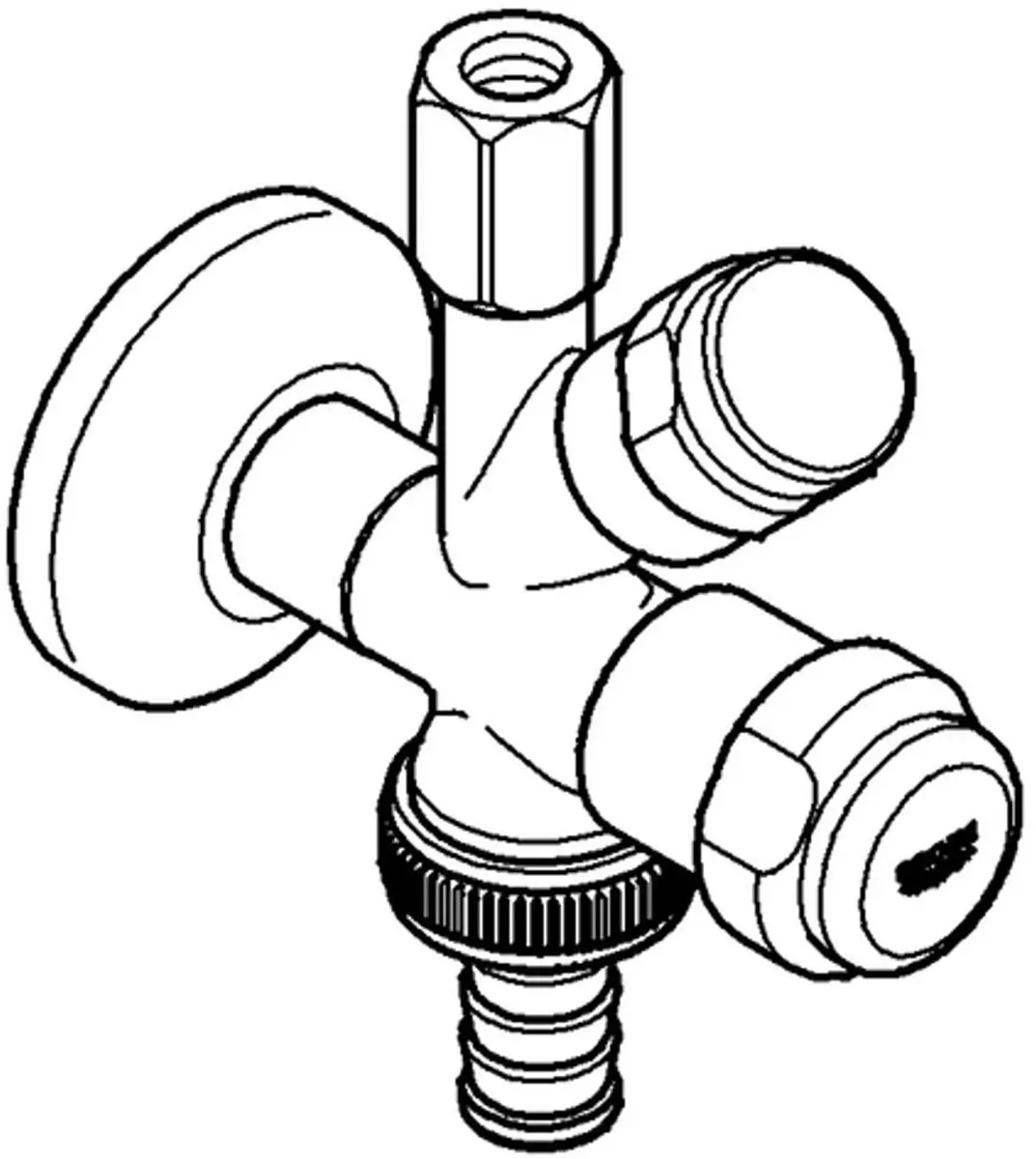 GROHE WAS Combinatieventiel 41070000 - Chroom - afbeelding 2 van 2
