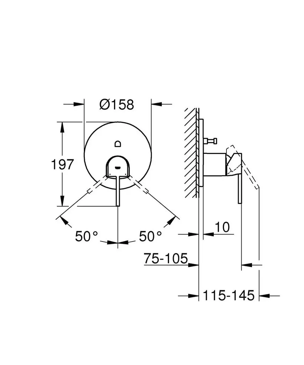 Grohe Plus Douchemengkraan 24060003 - Chroom - afbeelding 3 van 5