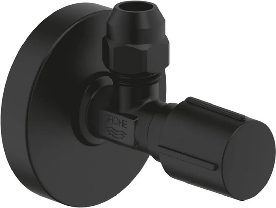 GROHE Atlanta 1/2"x3/8" Hoekstopkraan - Phantom Black - afbeelding 2 van 4