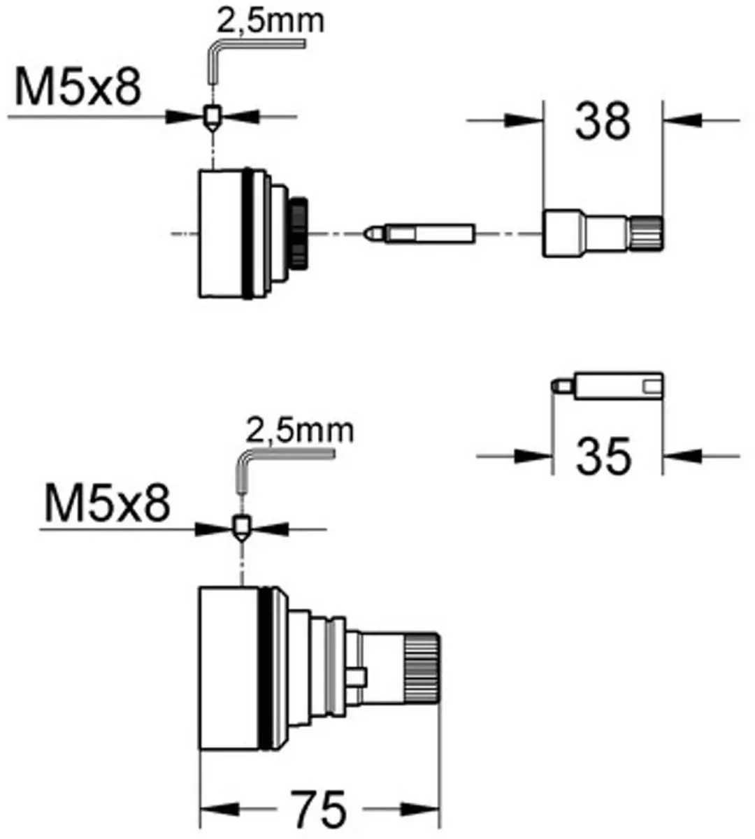 GROHE Verlengingsset 47781000 - afbeelding 5 van 5