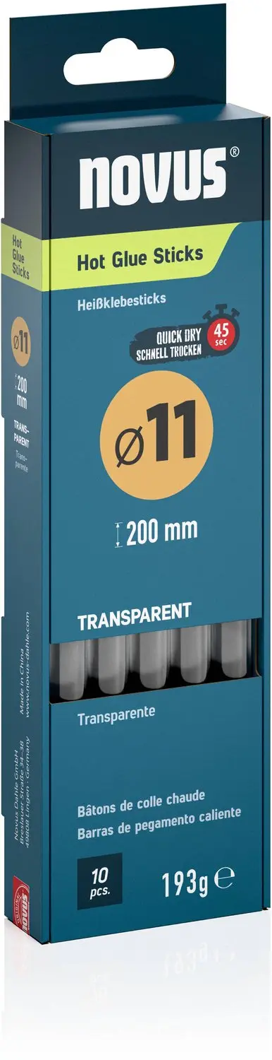 Novus Lijmpatronen 11 mm transparant