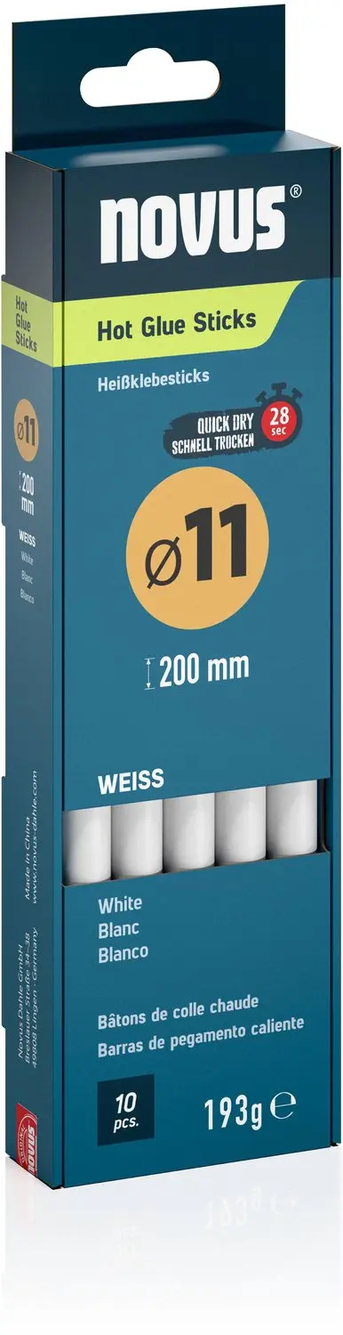 Novus Lijmpatronen 11 mm wit