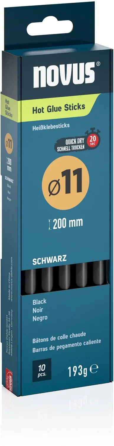 Novus Lijmpatronen 11 mm zwart