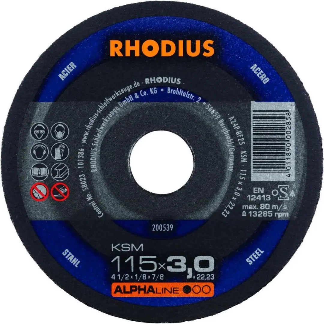 Rhodius KSM 115mm Alphaline Doorslijpschijf
