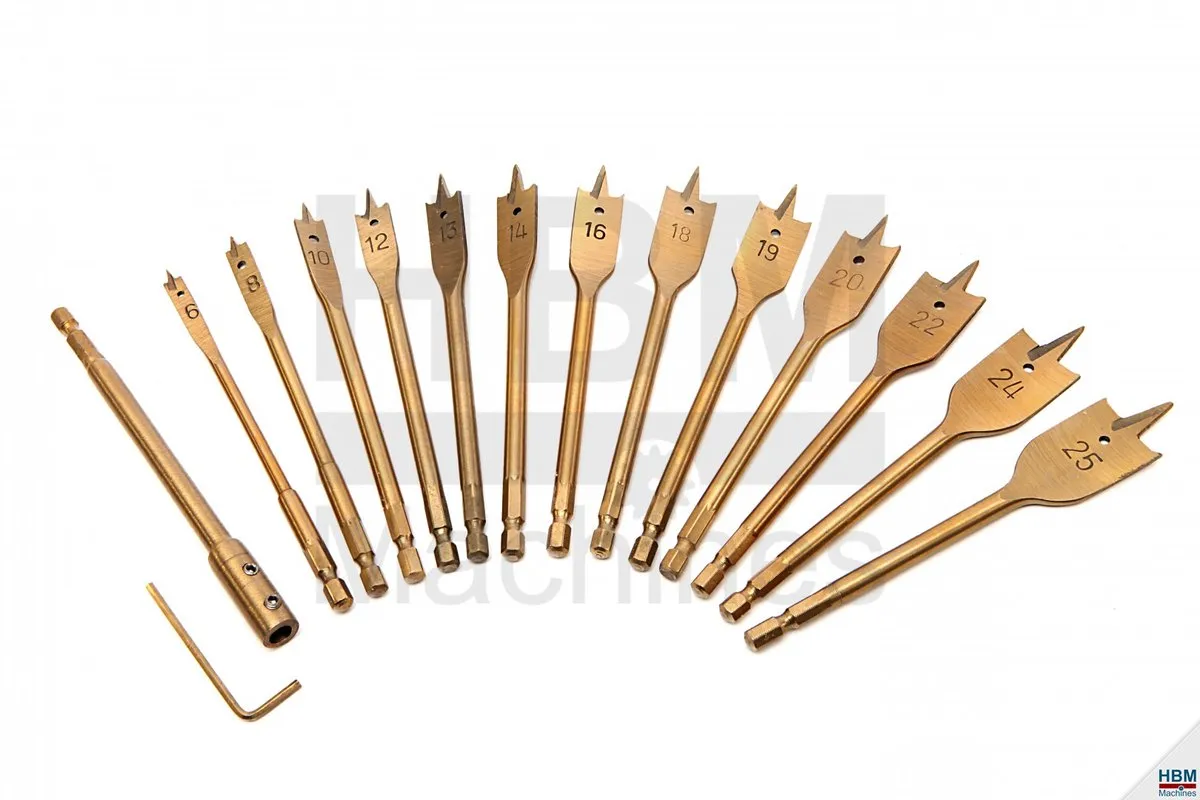 HBM 14-delige Speedborenset 6-25mm - Hout