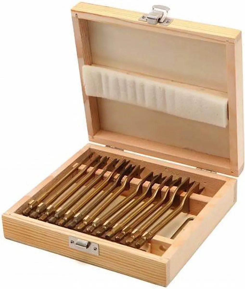 HBM 14-delige Speedborenset 6-25mm - Hout