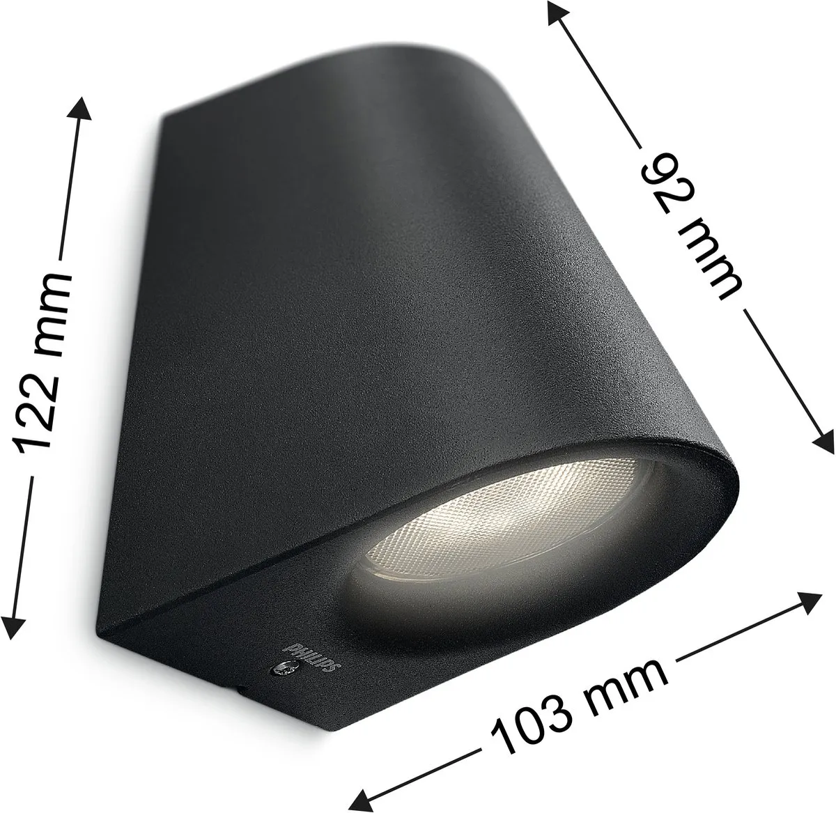 Philips Virga Buitenwandlamp - Zwart