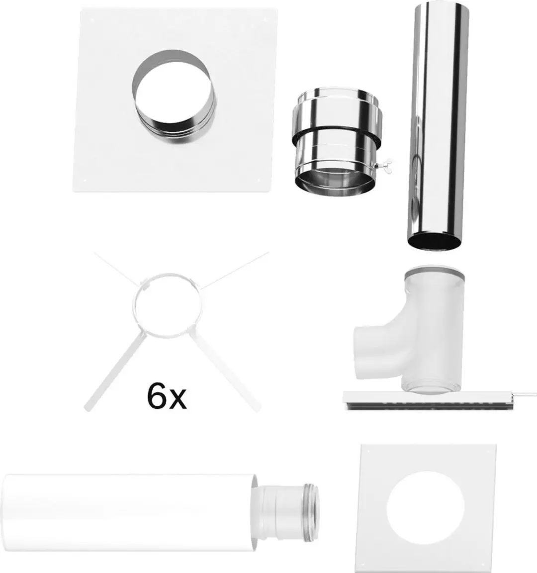 Bosch Afvoergasaccessoires FC-Set125 Gbsatz cascade B23P in schacht, d:125mm, 77