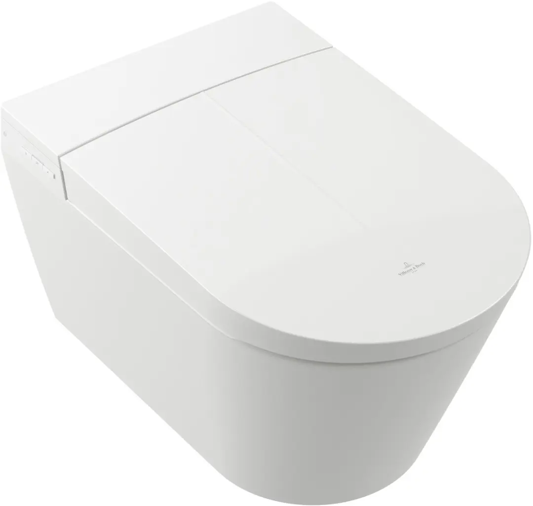Villeroy & Boch ViClean douche-wc met WC-bril, Ovale, wandhangend, randloos, 400