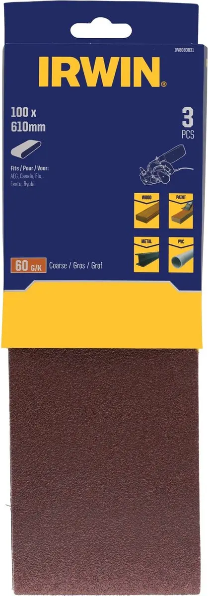 Irwin Schuurband K60 - 3 Stuks 100x610mm - afbeelding 2 van 2