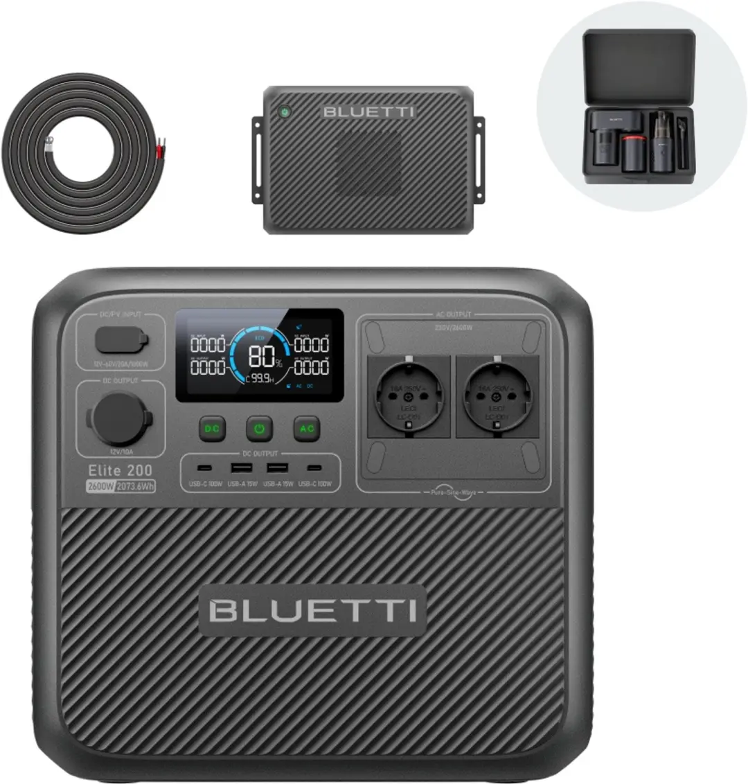 BLUETTI Elite 200 V2 Power Station met Charger 2