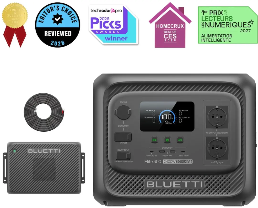 BLUETTI Elite 300 Power Station met Charger 2
