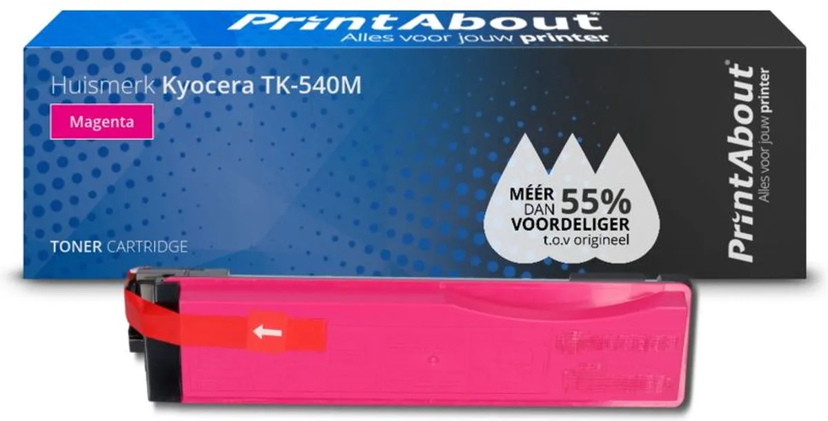 PrintAbout Kyocera TK-540M-PA Toner - Magenta - 19.000 pagina's