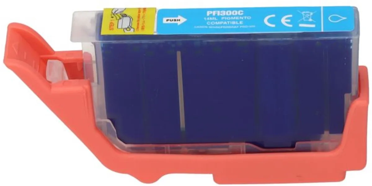 PrintAbout PFI-300C Inktcartridge - Cyaan 14ml - Canon