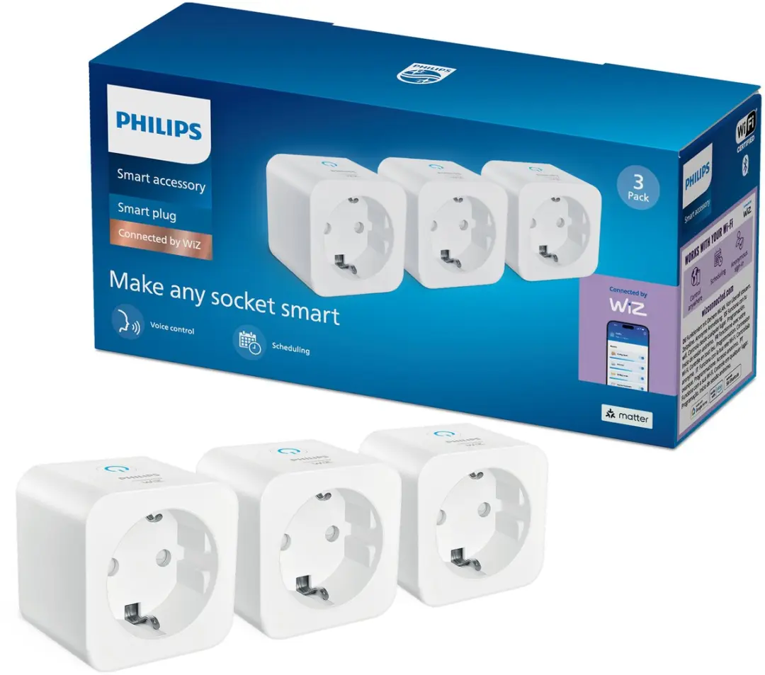 Philips Smart Lighting Slimme Stekker Type-F 3 Stuks